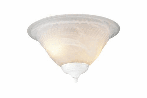 Monte Carlo Embossed Bowl Light Kit, BS/WH Bowl Caps White Faux Alabaster MC08-L