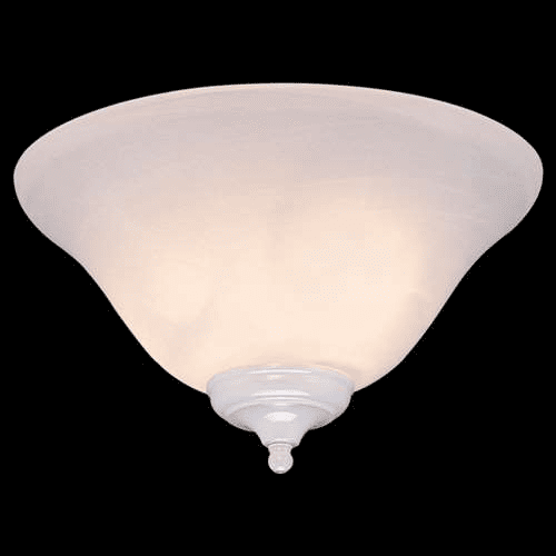 Monte Carlo Energy Star Bowl Light Kit, BS/WH Bowl Caps White Faux Alabaster MC127