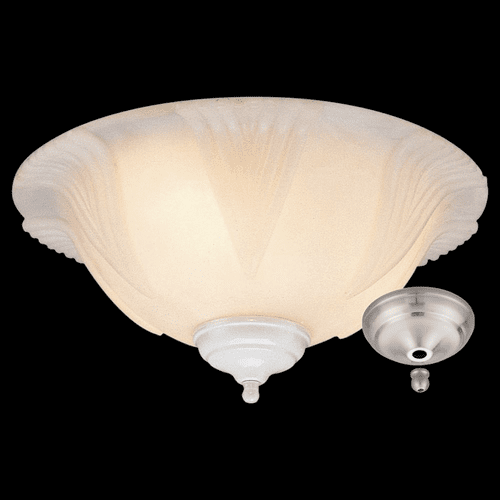 Monte Carlo  Finger Bowl Light Kit, BS/WH Bowl Caps White Faux Alabaster MC113-L