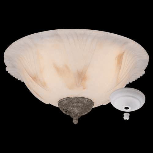 Monte Carlo Finger Bowl Light Kit, OC/WH Bowl Caps Cappuccino Faux Alabaster MC114-L