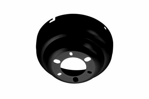 Monte Carlo Flush Mount Canopy Kit Gloss Black MC90BG