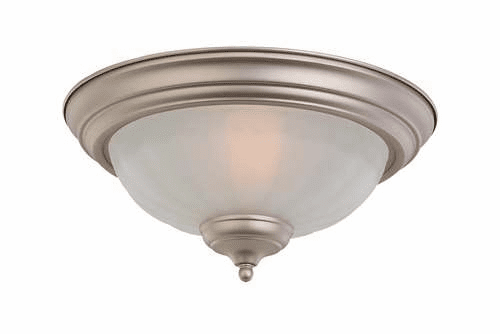 Monte Carlo Frosted Melon Bowl Light Kit Brushed Pewter MC59BP