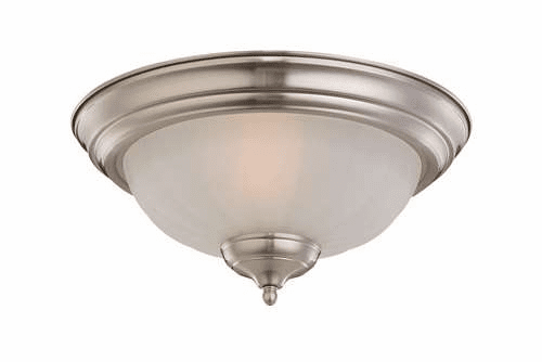 Monte Carlo Frosted Melon Bowl Light Kit Brushed Steel MC59BS