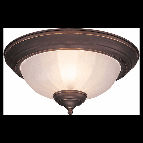 Monte Carlo  Frosted Melon Bowl Light Kit Roman Bronze MC59RB-L