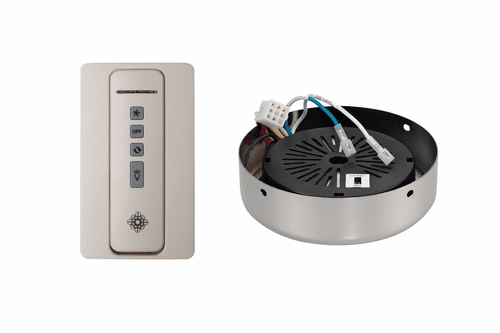 Monte Carlo Hand-held remote control , receiver, & POLISHED NICKEL hub - MCRC1RALPN