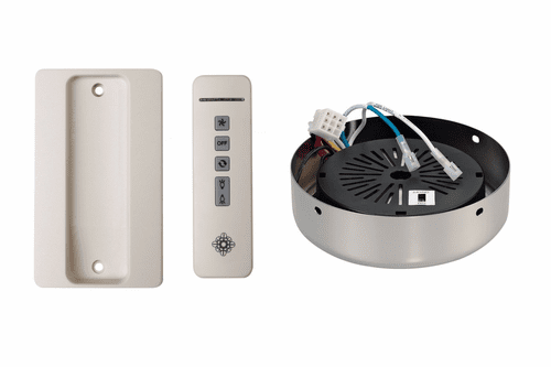 Monte Carlo Hand-held remote control, receiver, & POLISHED NICKEL hub - MCRC2RALPN