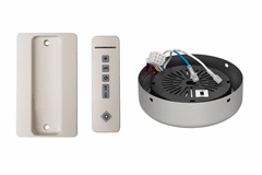 Monte Carlo Handheld remote control, receiver, holster & BRUSHED PEWTER hub - MCRC2RALBP