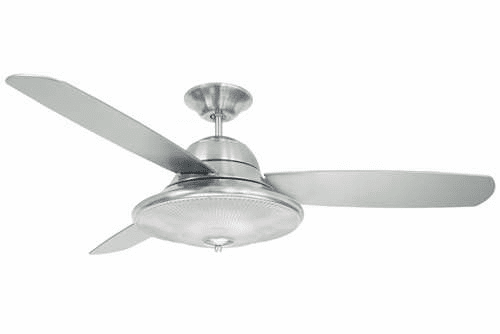 Monte Carlo Hartley 56'' 3 Blade Silver Brushed Steel 3HYR56BSD