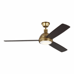 Monte Carlo Hicks 60" Ceiling Fan w/LED - Antique Brass - 3HCKR60HABD