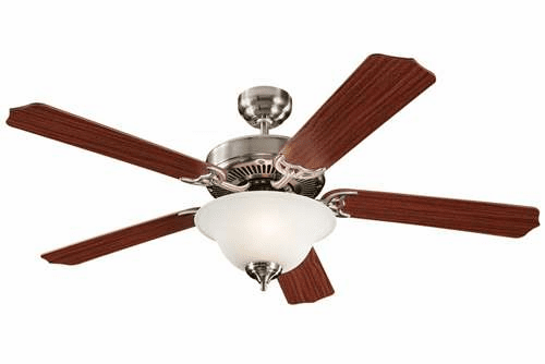 Monte Carlo Homeowner Max Plus 52'' 5 Blade Mahogany Brushed Steel 5HM52BSD