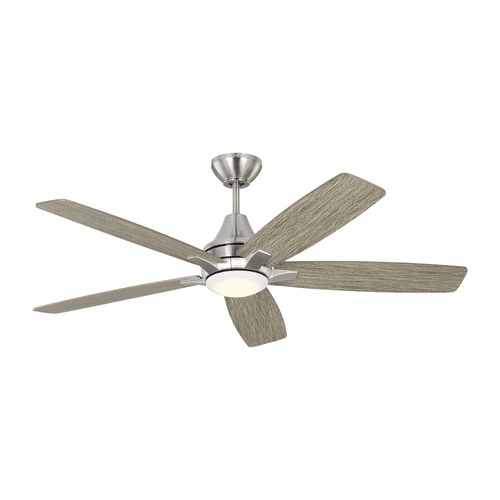 Monte Carlo Lowden 52" Ceiling Fan W/LED Light Kit - Brushed Steel - 5LWDR52BSLGD