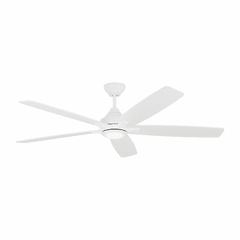Monte Carlo Lowden 60" Smart Ceiling Fan W/LED Light - Matte White - 5LWDSM60RZWD
