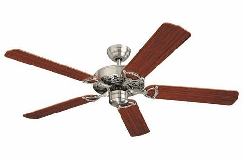 Monte Carlo Ornate 52'' 5 Blade Mahogany English Pewter 5OR52EP