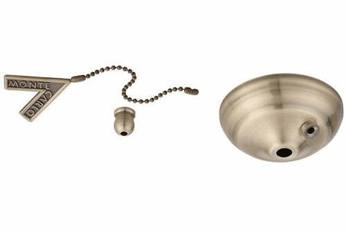 Monte Carlo Pull Chain Type Bowl Cap Kit Antique Brass MC83AB