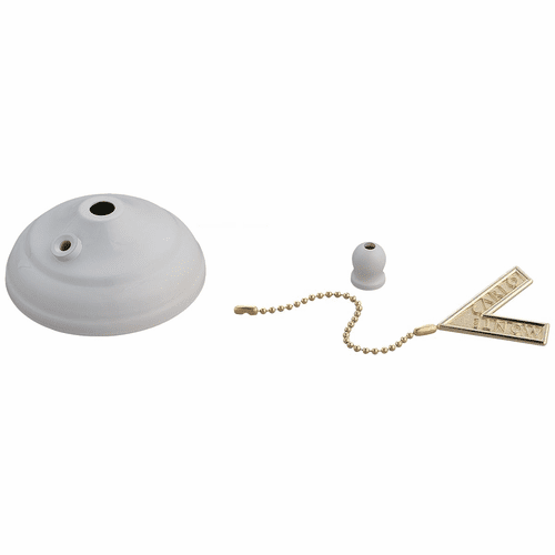 Monte Carlo Pull Chain Type Bowl Cap Kit -White - MC83WH