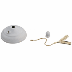 Monte Carlo Pull Chain Type Bowl Cap Kit -White - MC83WH