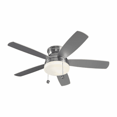 Monte Carlo Traverse 52" Ceiling Fan - Brushed Steel / Matte Opal - 5TV52BSD-V1 Monte Carlo Traverse 52" Ceiling Fan - Brushed Steel / Matte Opal - 5TV52BSD-V1