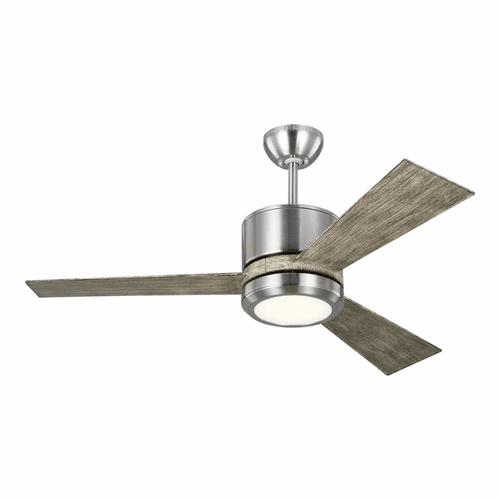 Monte Carlo Vision II 42" Ceiling Fan w/LED - Brushed Steel - 3VNR42BSLGD-V1