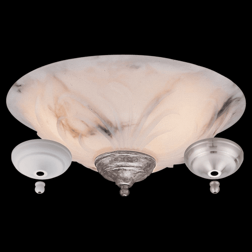 Monte Carlo  Wild Flower Bowl Light Kit, BP/WH Bowl Caps Charcoal Faux Alabaster MC106-L