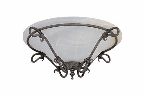 Monte Carlo Wrought Iron Bowl w/Champagne Scavo Glass Old Chicago MC16OCC-L