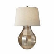 Murray Feiss 1-Light Table Lamp in Polished Nickel Champagne Glass Finish - 10255PN/CPG