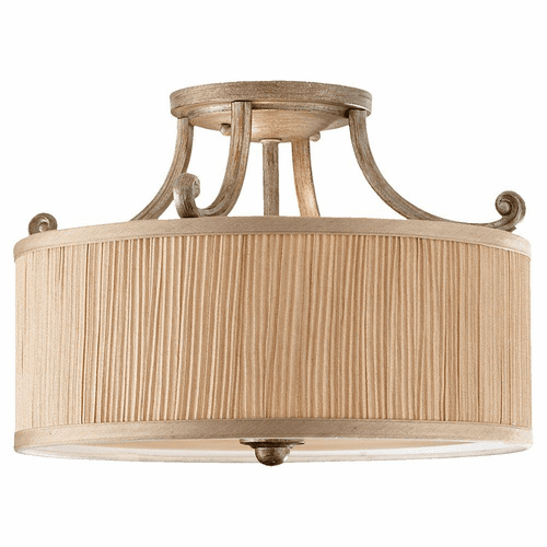 Murray Feiss Abbey 3-Light Indoor Semi-Flush Mount in Silver Sand Finish - SF293SVSD