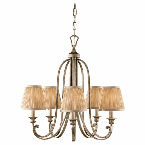Murray Feiss Abbey 5 Bulb Silver Sand Chandelier F2642-5SVSD
