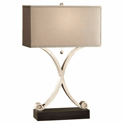 Murray Feiss Amaya 1 Bulb Ebonized Silver Leaf / Black Lamp 10076ESL-BK