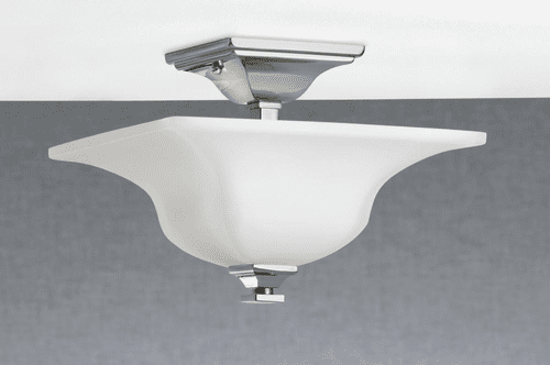 Murray Feiss American Foursquare 4-Light Indoor Semi-Flush Mount in Polished Nickel Finish - SF236PN