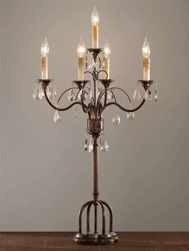 Murray Feiss Anora 5 Bulb Palladio / Dark Walnut Lamp 10104PAL-DW