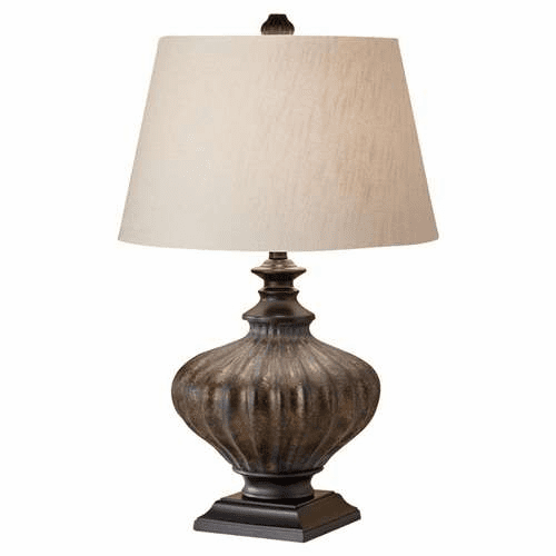 Murray Feiss Antica Ceramica 1 Bulb Antique Black Portable Lamp 10147AK