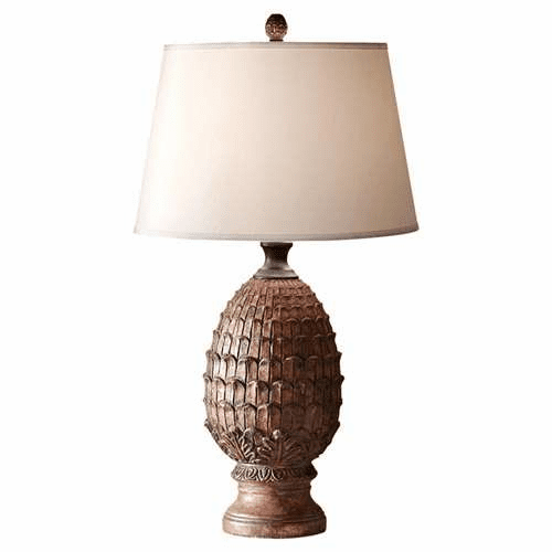 Murray Feiss Antica Ceramica 1 Bulb Dappled Brown Portable Lamp 10160DBR