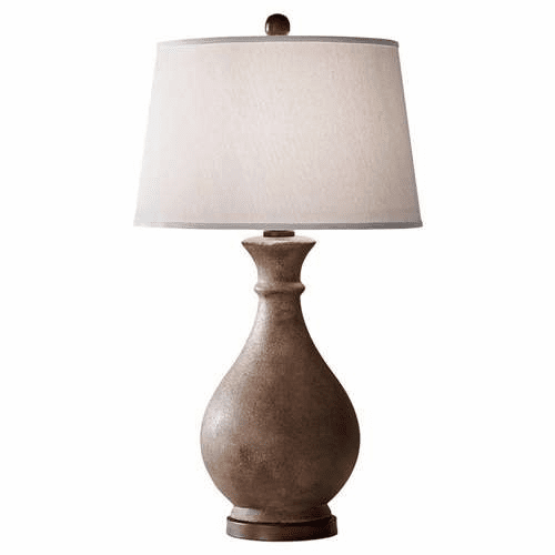 Murray Feiss Antica Ceramica 1 Bulb Dappled Ivory Portable Lamp 10154DIV