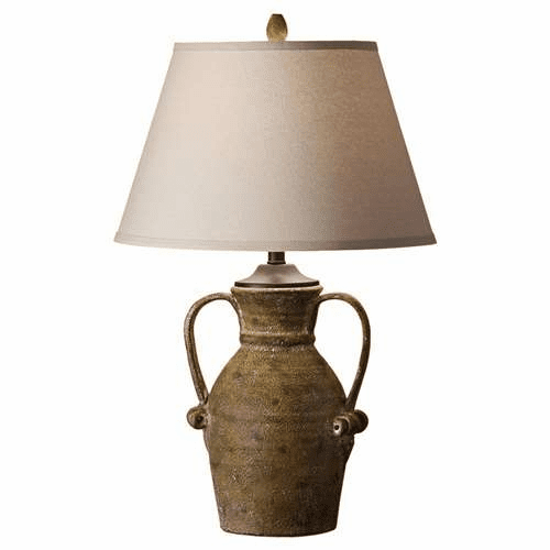 Murray Feiss Antica Ceramica 1 Bulb Dappled Tan Portable Lamp 10171DTN