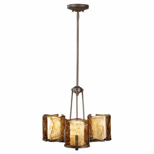Murray Feiss Aris 3 Bulb Roman Bronze Chandelier F2692-3RBZ