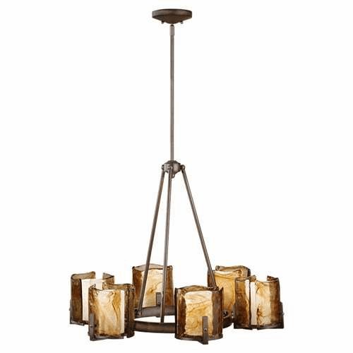 Murray Feiss Aris 6-Light Single Tier Chandelier in Roman Bronze Finish - F2688/6RBZ