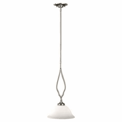 Murray Feiss Beckett 1 Bulb Brushed Steel Chandelier P1220BS