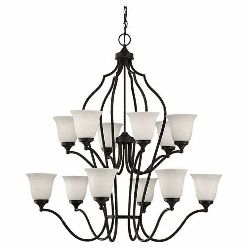 Murray Feiss Beckett 12 Bulb Oil Rubbed Bronze Chandelier F2652-6-6ORB