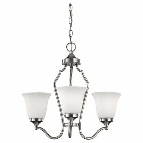 Murray Feiss Beckett 3 Bulb Brushed Steel Chandelier F2649-3BS