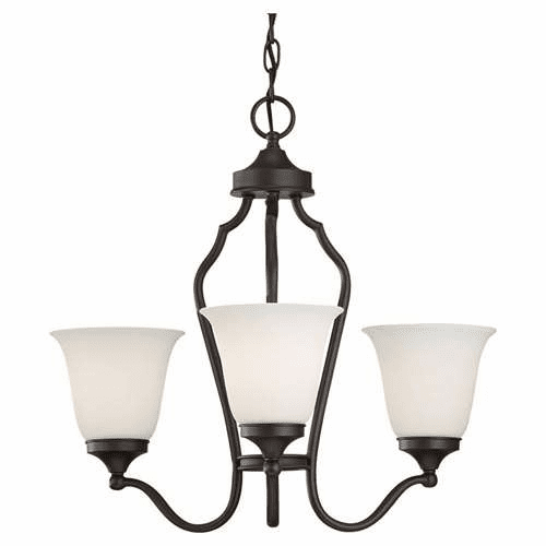 Murray Feiss Beckett 3-Light Mini Chandelier in Oil Rubbed Bronze Finish - F2649/3ORB