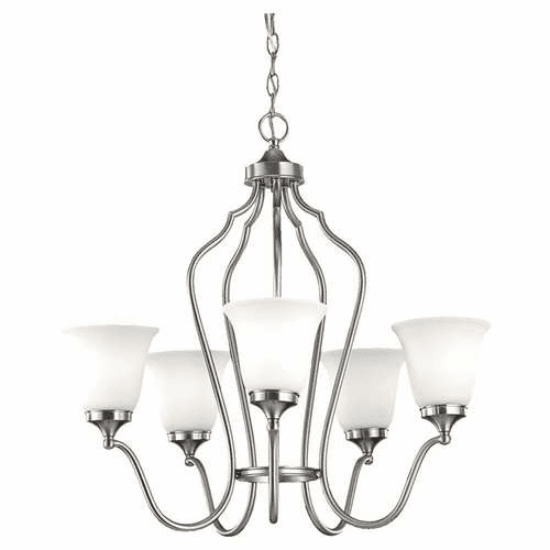 Murray Feiss Beckett 5 Bulb Brushed Steel Chandelier F2650-5BS