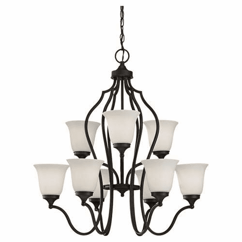 Murray Feiss Beckett 9-Light Multi Tier Chandelier in Oil Rubbed Bronze Finish - F2651/6+3ORB