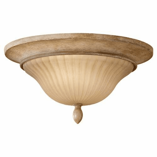 Murray Feiss Blaire 2 Bulb Medium Aged Wood Flush Mount Fixture FM367MAW