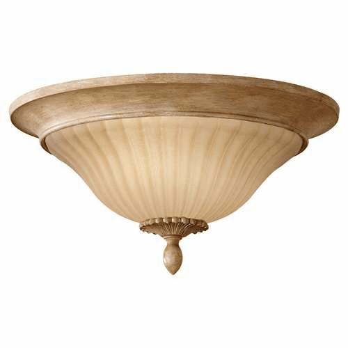 Murray Feiss Blaire 3 Bulb Medium Aged Wood Flush Mount Fixture FM368MAW