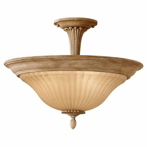 Murray Feiss Blaire 3 Bulb Medium Aged Wood Semi-Flush Fixture SF298MAW