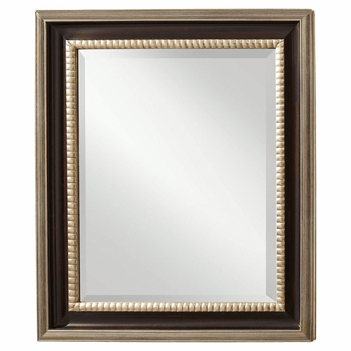 Murray Feiss Boyd Mirror in Mahogany /Antique Silver Finish - MR1113MHG/ASL