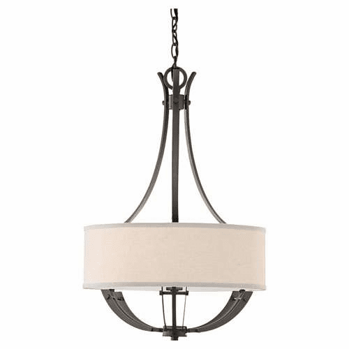 Murray Feiss Brody 3 Bulb Colonial Iron Chandelier F2675-3CI