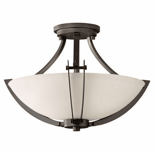 Murray Feiss Brody 3 Bulb Colonial Iron Semi-Flush Fixture SF297CI