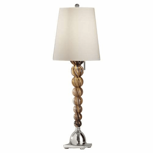 Murray Feiss Cayley 1 Bulb Polished Nickel / Mutli Colored Cased Glass Lamp 10013PN-MCCG