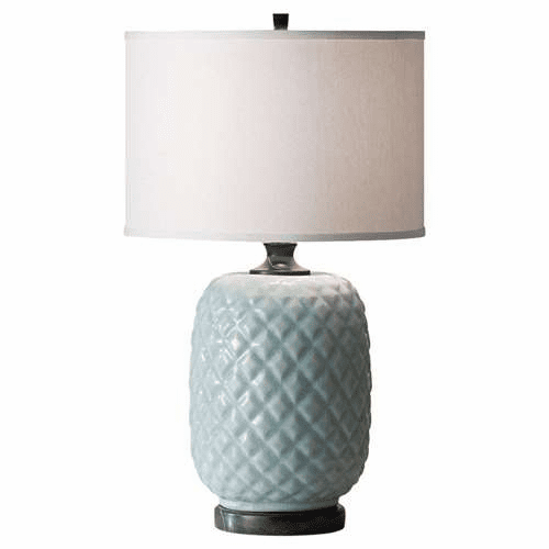 Murray Feiss Ceramica 1 Bulb Dover Grey Portable Lamp 10148DGY